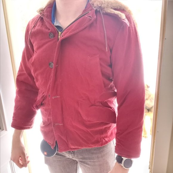 Vintage 1960's Land N Lakes Sportswear Red Men's Jacket - Picture 2 of 9